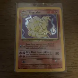 Ninetales WOTC Holo Lightly Played– Vintage Pokemon Card 1999 Base Set - Image 1