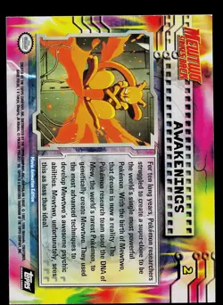 Pokemon Card - Topps Mewtwo Strikes Back Awakenings #2 Foil Black Logo - Image 2