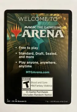 MTG Best PlayerMobile Arena SNC Insert Promo Card Magic The Gathering # 2 / 4 - Image 2
