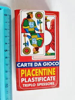 CARTE DA GIOCO PIACENTINE TRIPLEX SCOPA VINTAGE ORIGINAL PLAYING CARD NEW - Image 1