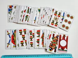 CARTE DA GIOCO PIACENTINE TRIPLEX SCOPA VINTAGE ORIGINAL PLAYING CARD NEW - Image 3