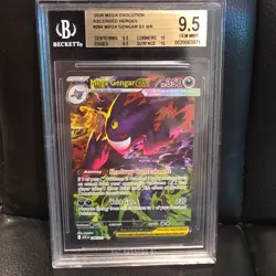 Mega Gengar EX Ascended Heroes SIR #284 Beckett 9.5 2026 Pokemon Card DUAL 10's - Image 1
