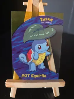2000 TOPPS Pokemon #07 Squirtle PC4 TV Animation CLEAR ACETATE Card - Image 1