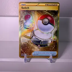 Switch Gold Secret Rare NM 206/165 Scarlet & Violet 151 Pokemon Card - Image 1