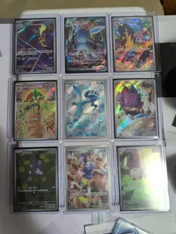Pokemon Korean Full Art Holo Card Lot 9 Total - Image 1