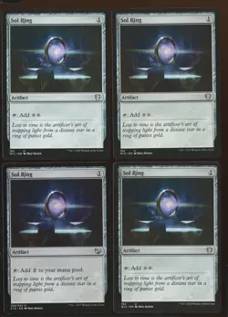4x Sol Ring Uncommon LP/NM C15 Midnight Hunt Commander Playset MTG - Image 1