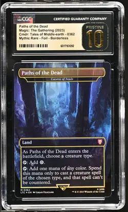 CAVERN OF SOULS // Paths of the Dead LotR Foil Mythic CGC 10 MTG [Nostalgium] - Image 1