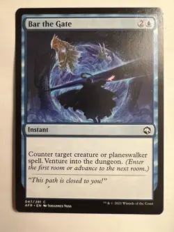 MTG Adventures in the Forgotten Realms Bar the Gate 047/281 Magic The Gathering - Image 1