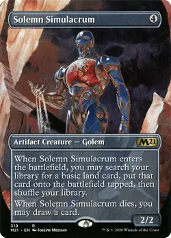 MTG Solemn Simulacrum Borderless ** Core Set 2021 ** English (NM) - Image 1