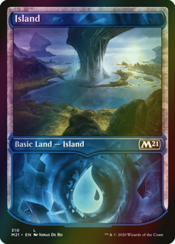 MTG Island (310) Showcase Foil ** Core Set 2021 ** English (NM) - Image 1