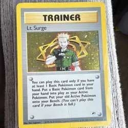 Pokemon TCG Trainer Lt. Surge 17/132 Gym Heroes English - Image 1