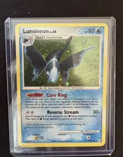 Lumineon 11/123 Mysterious Treasures Holo Rare HP80 Stage 1 Pokemon Card - Image 1