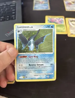 Lumineon 11/123 Mysterious Treasures Holo Rare HP80 Stage 1 Pokemon Card - Image 2