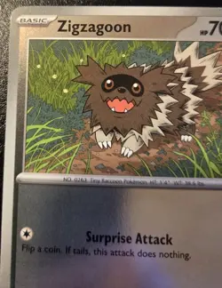 Zigzagoon 081/094 Reverse Holo Common Phantasmal Flames Pokemon TCG - Image 2
