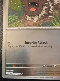Zigzagoon 081/094 Reverse Holo Common Phantasmal Flames Pokemon TCG - Image 4