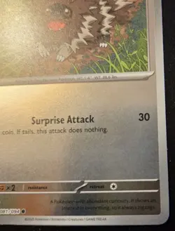 Zigzagoon 081/094 Reverse Holo Common Phantasmal Flames Pokemon TCG - Image 5