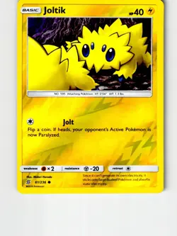 Joltik 61/236 Common Unified Minds Pokemon Reverse Holo Lightly Played - Image 1