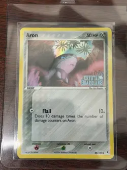 Aron 44/100 EX Crystal Guardians Reverse Holo 50 HP Common English Pokemon Card - Image 1