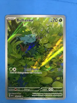 Pokemon TCG Bulbasaur 166/165 Scarlet & Violet 151 Illustration Rare NM English - Image 3