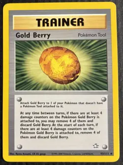 Gold Berry - 93/111 - Trainer - Neo Genesis - Pokemon - Vintage - 2000 LP/NM - Image 1