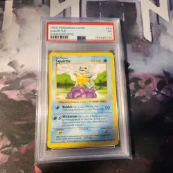 Pokemon Squirtle Base Shadowless PSA 1 Poor Wotc Card - Image 1