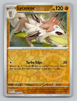 Reverse Holo Lycanroc 090/162 Uncommon Temporal Forces Pokemon - Image 1