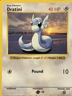 Pokemon Dratini 026/102 Base Set (Shadowless) Regular *Near Mint* - Image 2