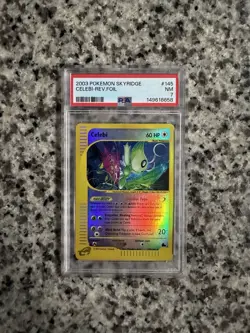 PSA 7 Celebi 145/144 Skyridge Reverse Holo Rare 2003 Pokemon Crystal Type NM - Image 1
