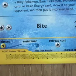 2002 Pokemon Aquapolis Slowpoke 108/147 Nintendo - Image 3