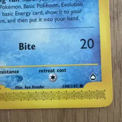 2002 Pokemon Aquapolis Slowpoke 108/147 Nintendo - Image 4