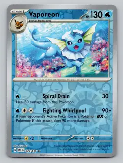 Reverse Holo Vaporeon 022/131 Rare Prismatic Evolutions Pokemon - Image 1