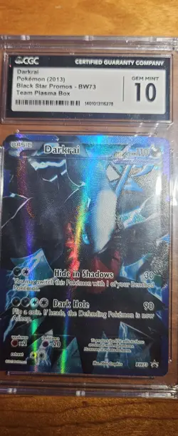 2013 POKEMON BLACK STAR PROMO DARKRAI #BW73 FULL ART CGC 10 GEM MINT PSA 10 Bw73 - Image 3