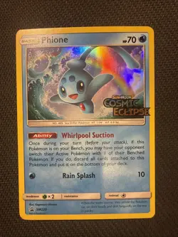 Pokemon - Phione - (Prerelease) SM220 Sun and Moon Holo LP+ Stamped - Image 1