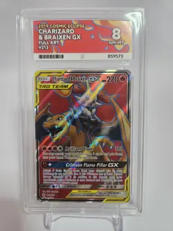 Pokemon TCG: Charizard Braixen GX Cosmic 212/236 Tag Team Cosmic Eclipse ACE 8 - Image 1