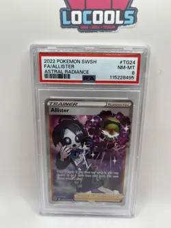 2022 POKEMON SWORD & SHIELD ASTRAL RADIANCE #TG24 FULL ART/ALLISTER PSA 8 - Image 1