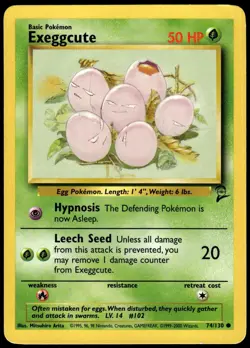 Exeggcute 74/130 Common Base Set 2 Pokemon MP - Image 1
