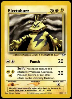 Electabuzz 33/111 Uncommon Neo Genesis Pokemon Unlimited LP - Image 1
