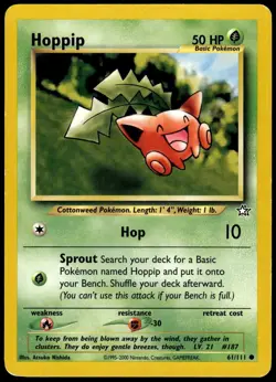 Hoppip 61/111 Common Neo Genesis Pokemon Unlimited MP - Image 1