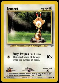 Sentret 71/111 Common Neo Genesis Pokemon Unlimited MP - Image 1