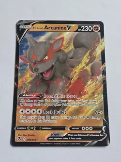 Hisuian Arcanine V 090/195 Silver Tempest Ultra Rare Holo Pokemon TCG M/NM b - Image 1