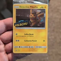 Pokemon Detective Pikachu Promo Stamped Holo SM190 Basic 90 HP - Image 1