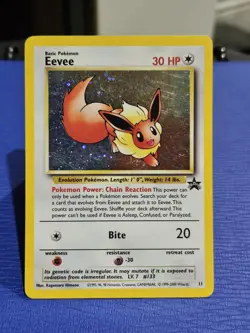 Eevee 11/53 Wotc Black Star Promo Holo Pokemon LP - Image 1
