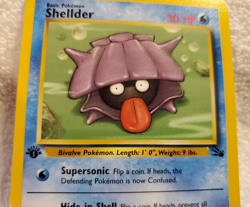 Shellder [C] 54/62 1st-Edition Fossil Pokemon 1999 Vtg TCG NM - Image 4