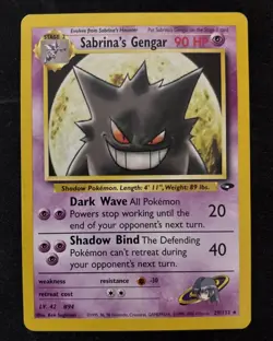 Pokemon TCG Sabrina's Gengar Gym Challenge 29/132 Non Holo Rare English LP - Image 1