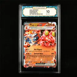 TQG 10 GEM MINT 2024 Pokemon ENG Magcargo ex 029/167 RR - Image 1