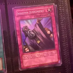 Solemn Judgement RP01-EN045 Super Rare Retro Pack Reprint 2024 - Image 1