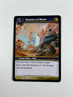 World Of Warcraft Through The Dark Portal Hammer Of Wrath 58/319 TCG Card - Image 1