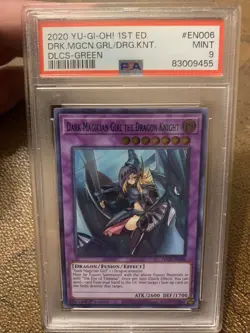 2020 Dark Magician Girl The Dragon Knight DLCS-EN006 1st Ed PSA 9 Mint Green - Image 1