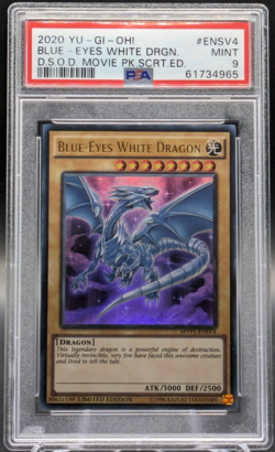 PSA 9 Mint Blue-eyes white Dragon MVP1-ENSV4 Movie Pack Yugioh - Image 1