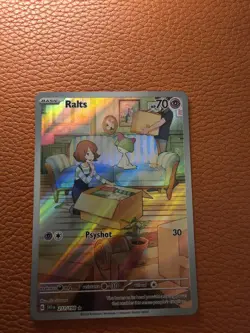 Pokemon TCG Ralts Scarlet Violet Base Set Holo Card 211/198 Illustration Rare - Image 2